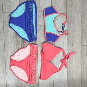 CALIA by Carrie Underwood purple  and Coral Bikinis